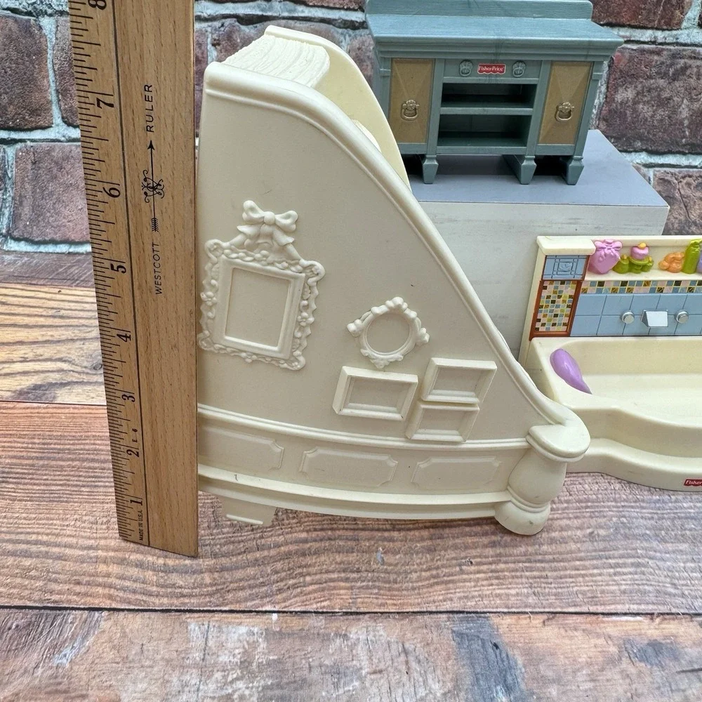 Fisher Price Loving Family Dollhouse Replacement Staircase Bathtub Dining Hutch